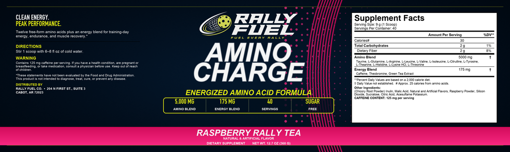 Rally Fuel Amino Charge — Raspberry Rally Tea