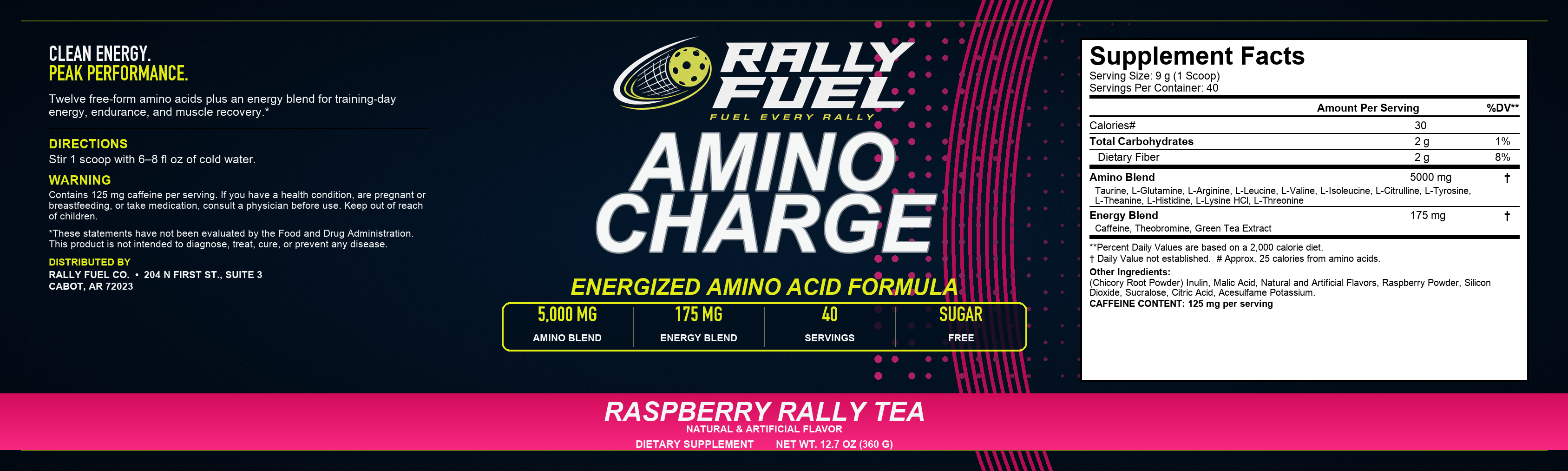 Rally Fuel Amino Charge — Raspberry Rally Tea